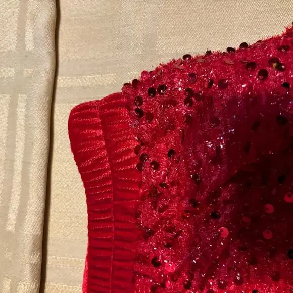 Red Sequin Skirt for Tween, Taylor Swift Inspired, Halloween, Dressy - Picture 3 of 6